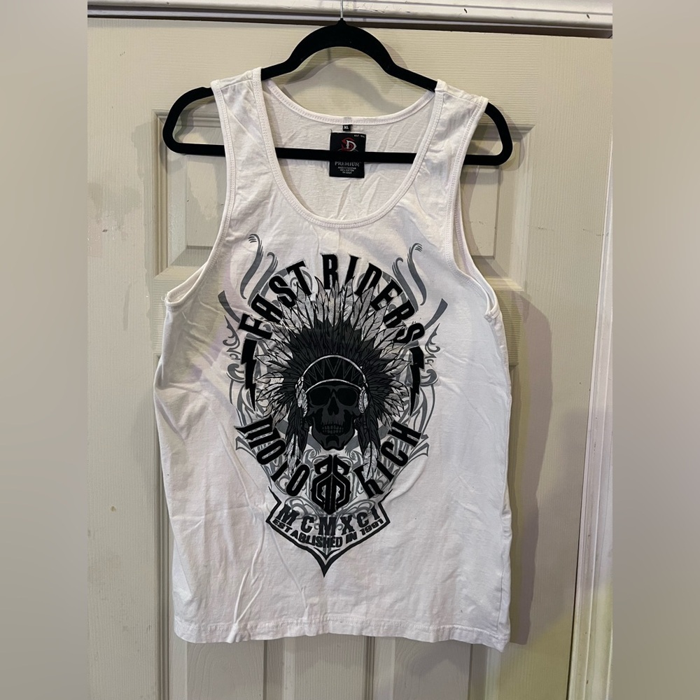 South Pole Indian Headdress Motorcycle Tank Top - Vintage